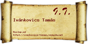 Ivánkovics Tamás névjegykártya